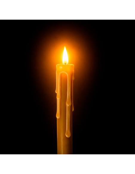 Vela Procesion Led 2.3X54cm Tacto Cera Natural A Pilas No Incluidas