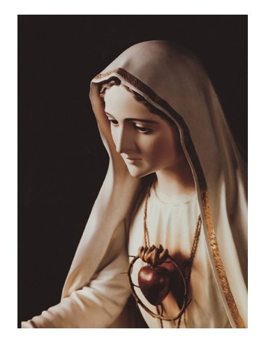 Lamina 21x30 CM Virgen De Fatima Con Corazon A-2045