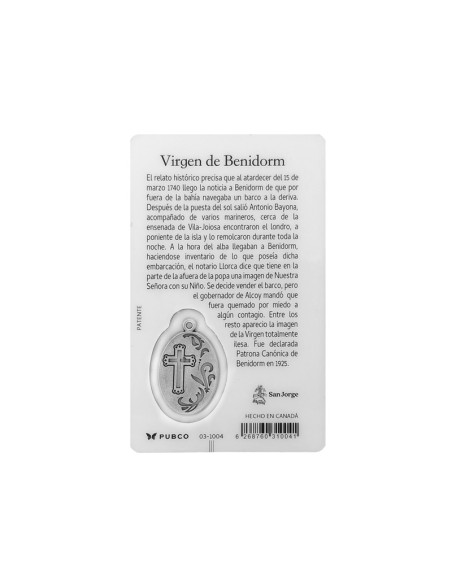 Estampa Cm N31004 Virgen Sufragio De Benidorm