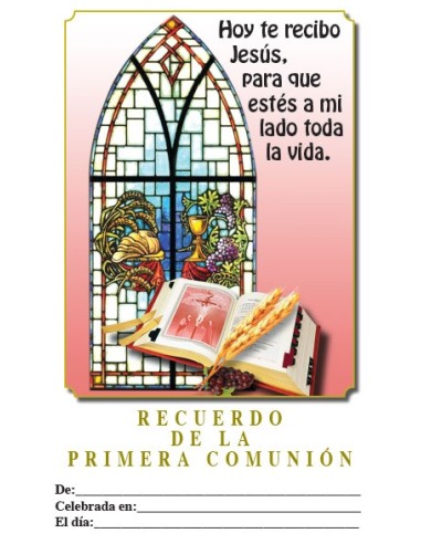 Lamina Primera Comunion 21. 5 X 34cm Hoy Te Recibo Jesús C-113/33