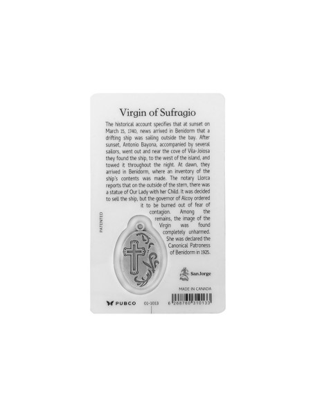 Estampa Cm N31013 Virgin Of Sufragio Of Benidorm Ingles