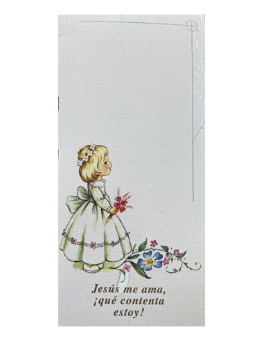 Recordatorio Primera Comunion De Mano Serie Vida 70 Medida 7x15cm