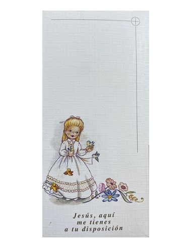 Recordatorio Primera Comunion De Mano Serie Vida 72 Medida 7x15cm