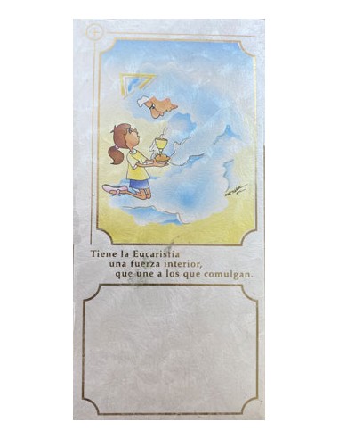 Recordatorio Primera Comunion De Mano Serie Vida 69 Medida 7x15cm
