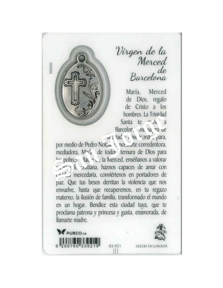 Estampa Cm N3921 Virgen De La Merced De Barcelona