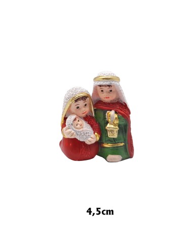 Nacimiento Mini Res 4x3cm PX Infantil San Jose Farol Y Virgen Con Velo Adornos Dorados