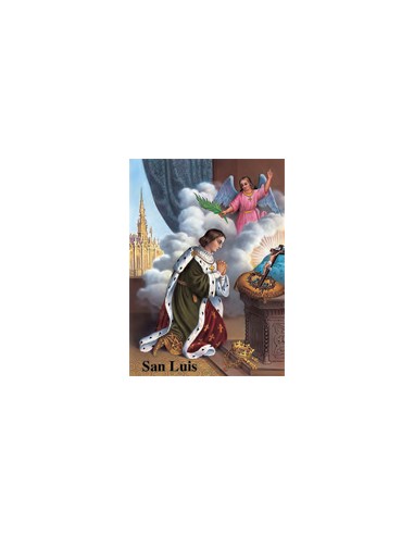 Estampa Con Oracion S-15/1/1 San Luis...