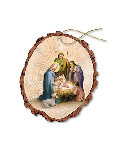 Decoracion Madera 9. 5 X 8. 5 Sagrada Familia Con Nizzzzzo Para Colgar