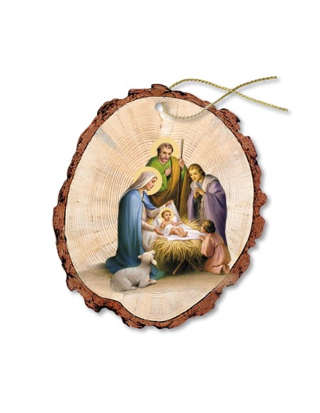 Decoracion Madera 9. 5 X 8. 5 Sagrada Familia Con Niño Para Colgar