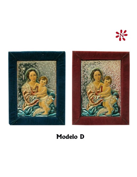 Icono Plata 5x7cm Variado Relieve Decorado