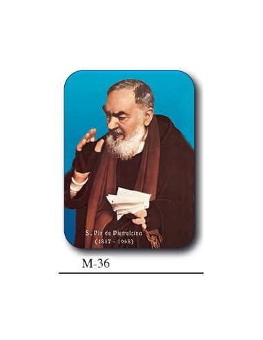 Estampa Mini M-36 Padre Pio 4. 4X6cm