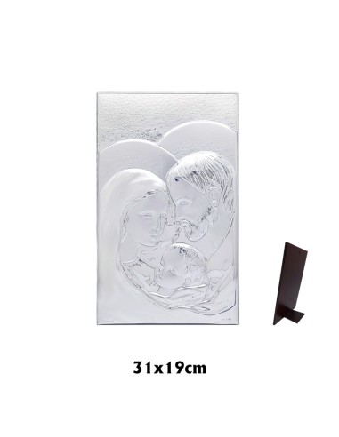 Icono Sagrada Familia 32x19 Plata...