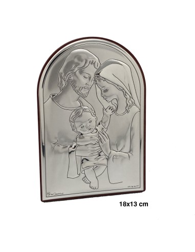 Icono Plata Sagrada Familia 18x13cm Tipo Cupula