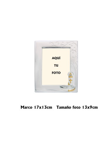 Marco Plata Para Foto Bautizo 17x13...