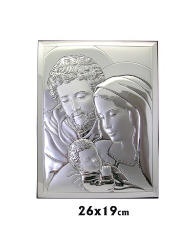 Icono Plata Sagrada Familia Rectangular 26x19. 5cm