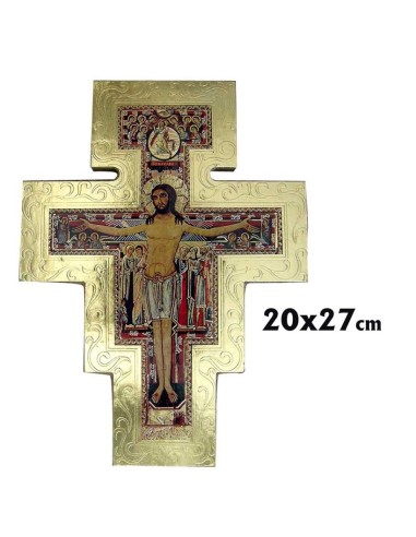 Cruz San Francisco Borde Oro 20x27cm