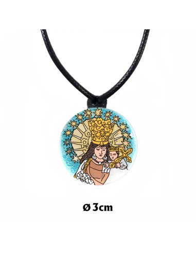 Colgante Cristal 3cm Virgen...