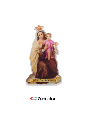 Iman Virgen del Carmen Placa Metacrilato 7x4cm efecto 3D