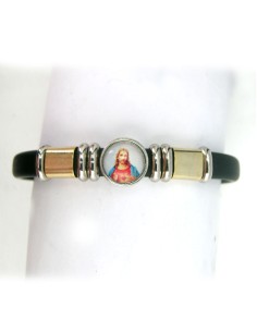 Pulsera Caucho Con Adornos...