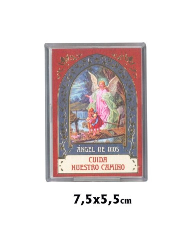 Placa Metacrilato Magnetica 7. 5x5. 5 CM Con Pie Angel De La Guarda