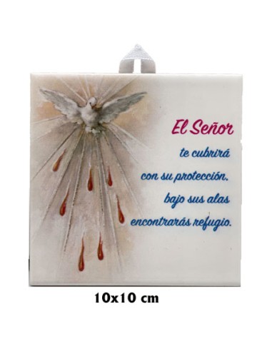 Placa Ceramica Espiritu Santo 10x10 Para Colgar