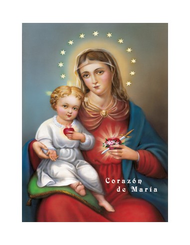 Lamina 21X30 Cm Corazon De Maria A-2014