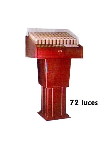 Lampadario Madera 72 Luces Led
