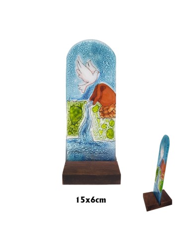 Medallon Cristal 7cm Virgen Neocatecumenal Para Colgar