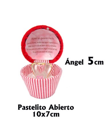 Angel Cristal Dentro Pastelito Mama Te Quiero Mucho