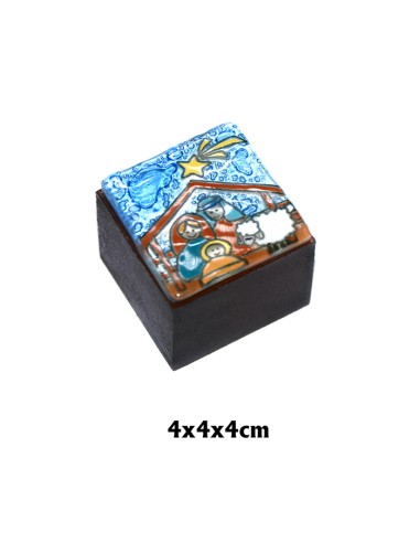 Nacimiento Cristal En Caja 4x4x4cm Pesebre