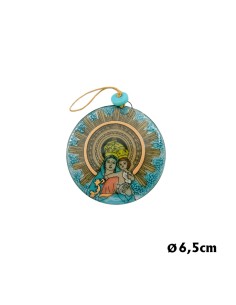 Medallon Cristal 7cm Virgen...