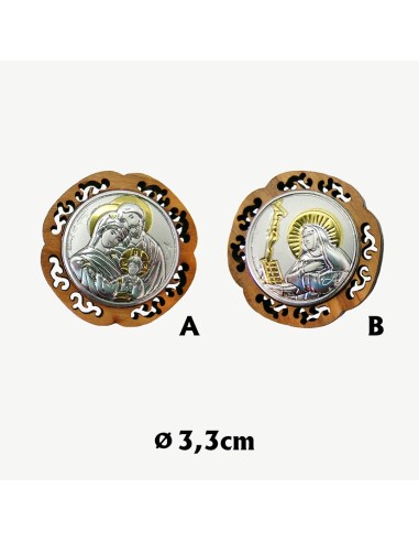 Placa Coche Olivo Redonda 33mm...