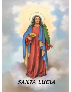 Lamina 21X30 Cm Santa Lucia...