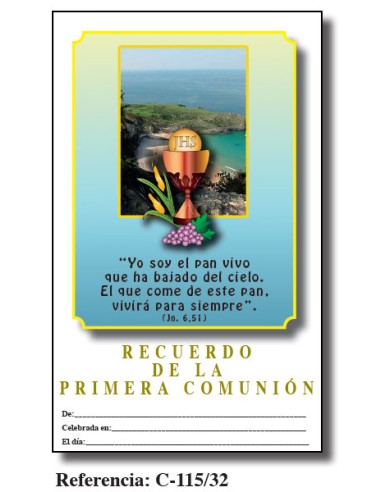 Lamina Primera Comunion 21. 5 X 34Cm...