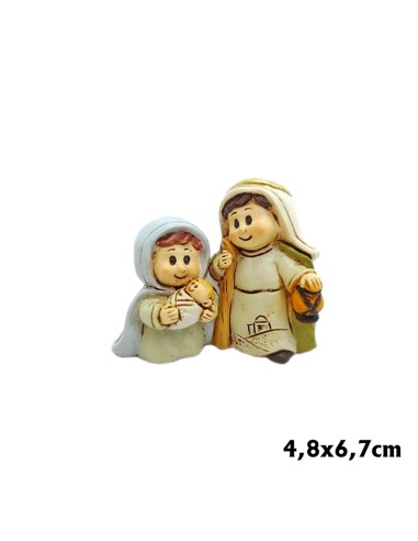 Nacimiento Res 5cm Familia Infantil Pr San Jose Lampara Mano Niño Brazos Colores Claros Vestido Deco