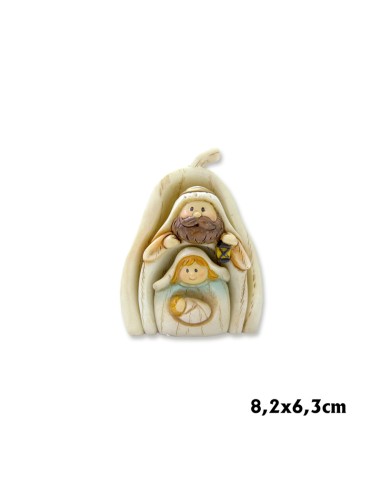 Nacimiento Res 6. 5x8cm Pt Sagrada Familia Infantil Para Unir 3 Piezas Pera Como Pesebre