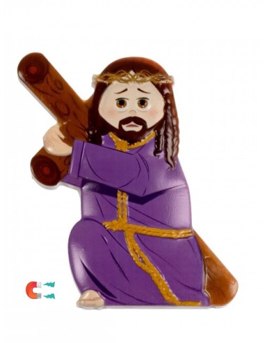 Iman Jesus Arrodillado Con Cruz Infantil