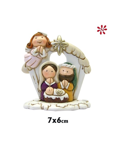 Nacimiento Infantil 6X3. 5 Pca 7 Tonos Blancos Y Angelito Varios 4 Modelos