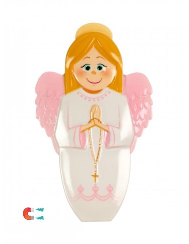 Iman Angel Guarda Niña Infantil Blanco Y Rosa