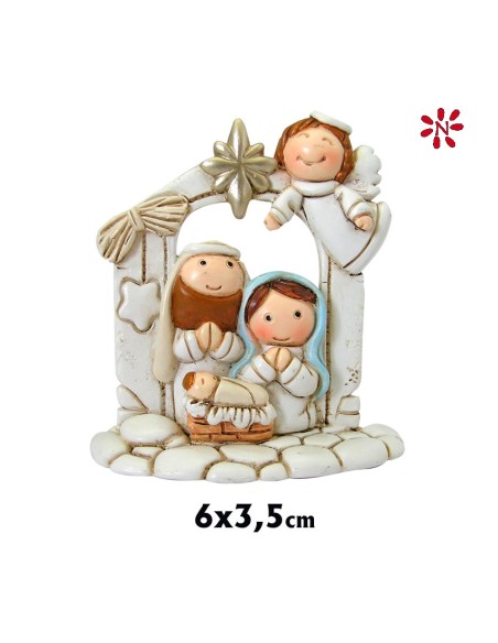 Nacimiento Infantil 6X3. 5 Pca 7 Tonos Blancos Y Angelito Varios 4 Modelos