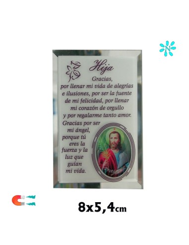 Placa Iman Hija Recuerdo Personalizado Con Resina 8x5. 5 CM