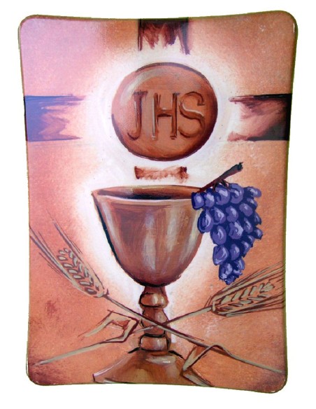 Via Crucis Serigrafiado 32X22cm 15 Estaciones Estilo Envejecido