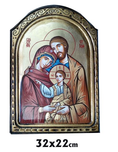 Icono Madera Pintado A Mano Forma...