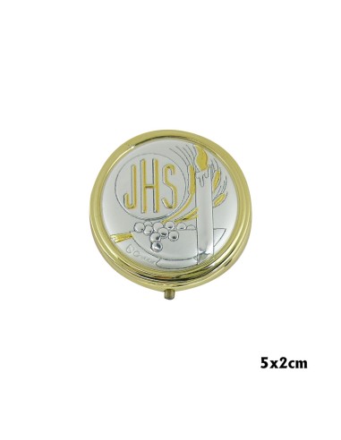 Caja Dorada Con Placa Superior JHS con  Vela 5x2 CM
