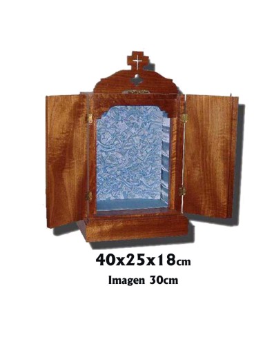 Capilla Madera 18x25x40cm Imagen Hasta 30cms