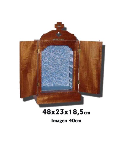 Capilla Madera 18. 5x23x48cm Imagen Hasta 35-38cms