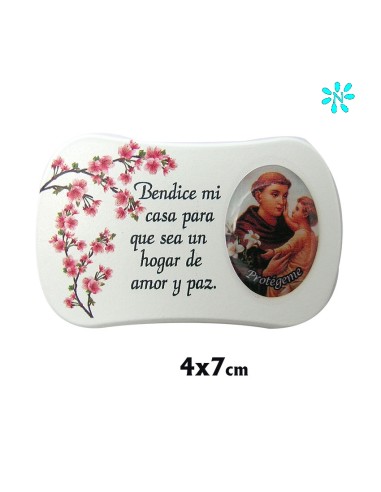 Placa Iman Blanco Bendice Mi Casa...