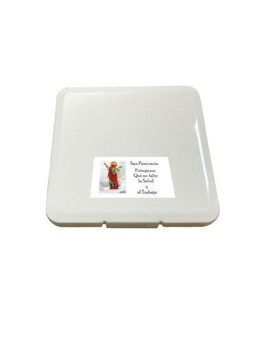 Placa Coche borde floral San Cristobal 4x3cm