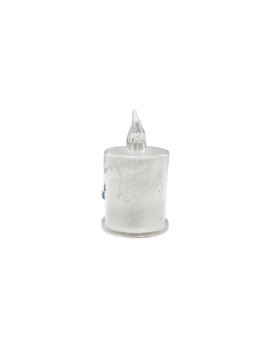 Velita navidad 6.5cm a pilas trasparente