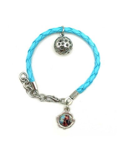 Pulsera Brazalete Imitacion Perla Rombo Rosa Pater Con Flor Y Cierre Joy